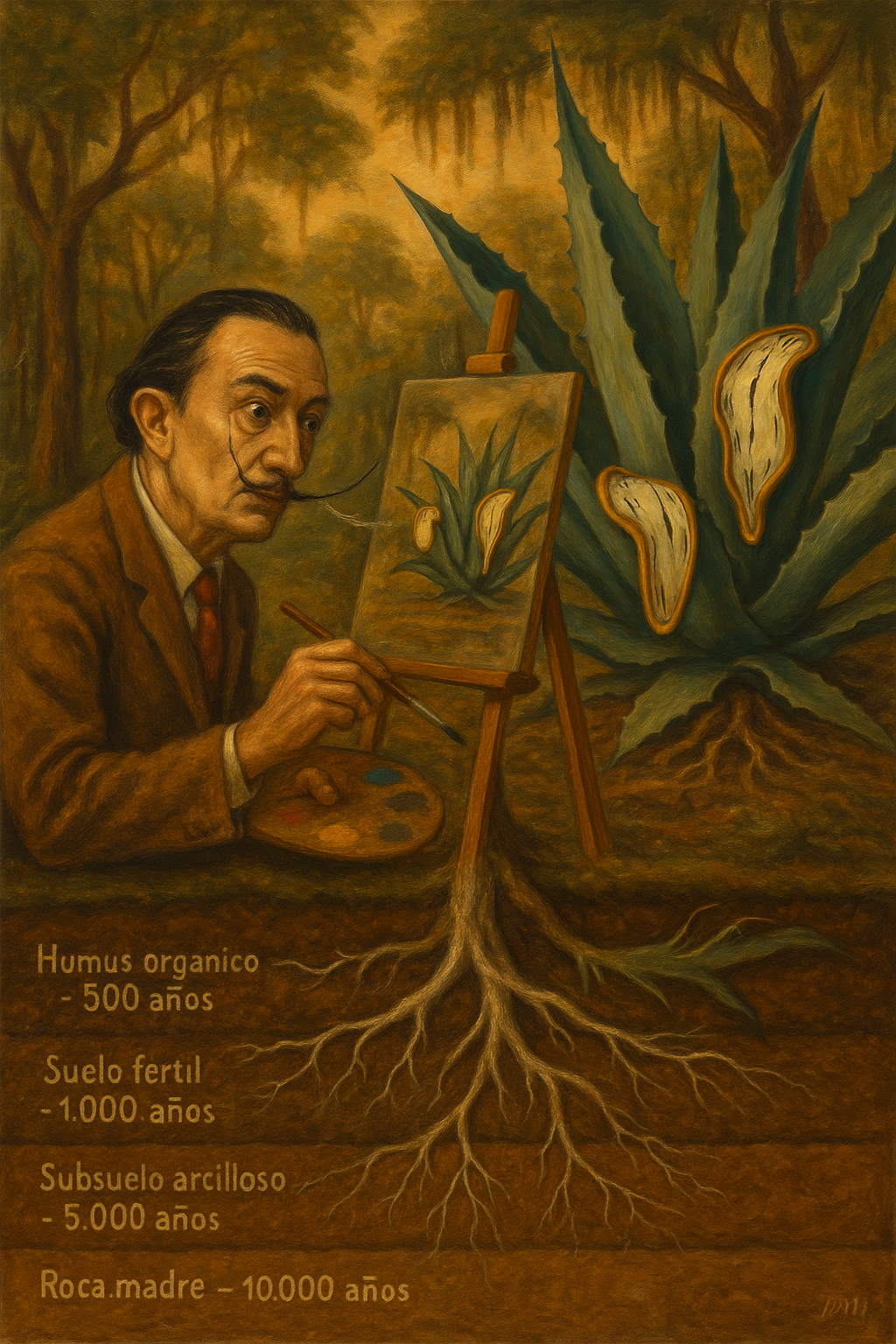 Dalí pintando el maguey